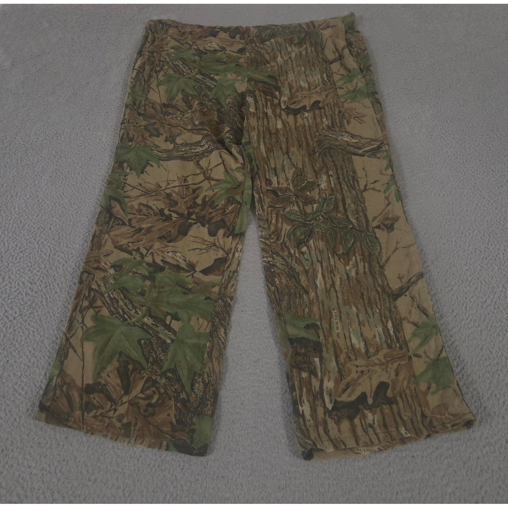 VINTAGE Spartan Pants Mens XL Camo Realtree Sheer Mesh Wide Leg Hunting USA 90s